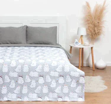 Покрывало "Этель" 1,5 сп Cute rabbits, 145х210см, микрофибра