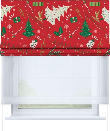 Римская штора «Кортин» день-ночь «Новогодние подарки»