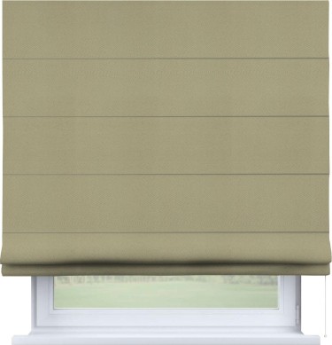 Римская штора «Кортин» для проема, ткань блэкаут однотонный, милано капучино