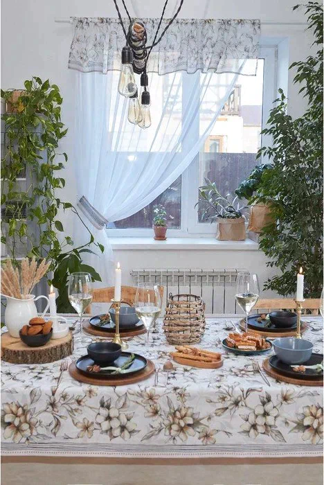 Скатерть "Этель" Floral mood 110х147 см,  100 % хлопок, репс 210 гр/м2