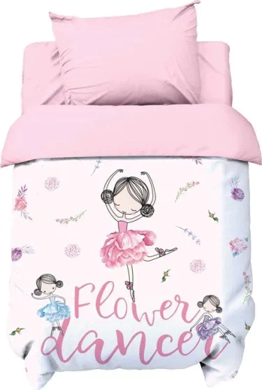 Постельное бельё детское Крошка Я "Flower dance", 112х147 см, 60х120+20 см, 40х60 см, 100% хлопок