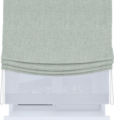 Римская штора «Кортин», день-ночь с мягкими складками, рогожка димаут серый