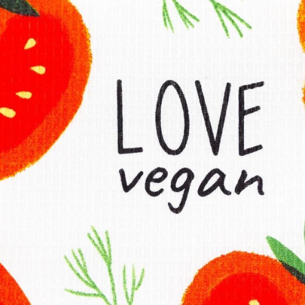 Полотенце кухонное Доляна Love vegan, 35х60 см, 100% хл, 160г/м2