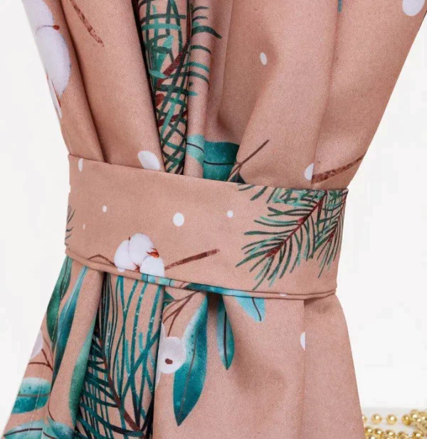 Комплект штор д/кухни с подхватами Этель Fir branches, 145х180 см - 2 шт, габардин
