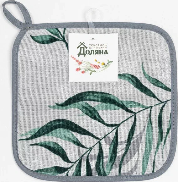 Прихватка "Доляна" Tropics 19х19 см, 100% хл, ватин 250г/м2