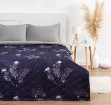 Покрывало LoveLife 2 сп "Перья" 180*210±5 см, новосатин,80 г/м2