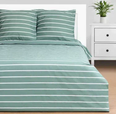Постельное бельё Этель 2 сп Mint stripes 175х215 см, 200х220 см, 70х70см-2 шт, 100% хлопок, поплин