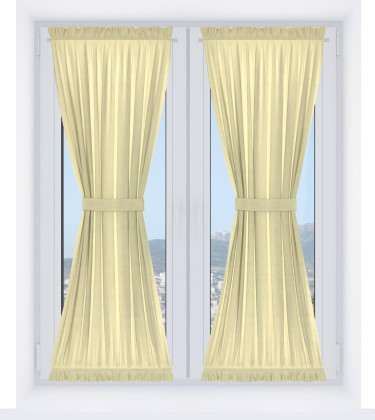 Штора песочные часы «Кортин» софт однотонный молочный