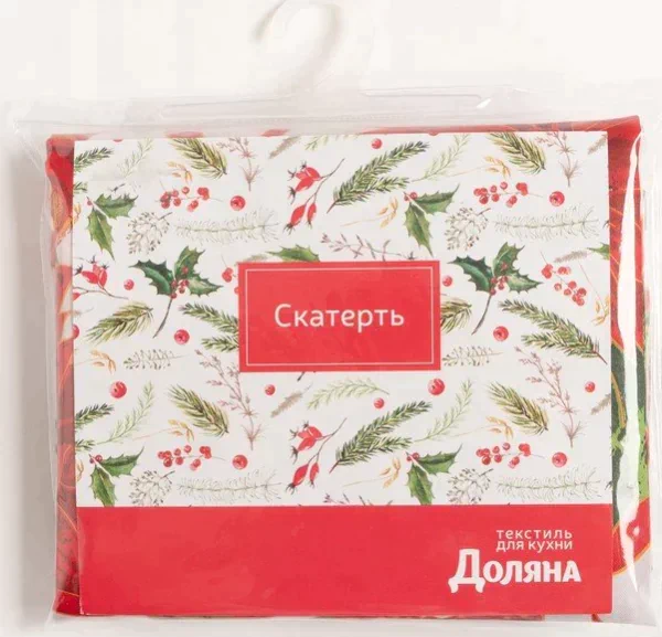 Скатерть Доляна «Новый год: Сказочное настроение» 145*220 +/- 2 см, 100% п/э