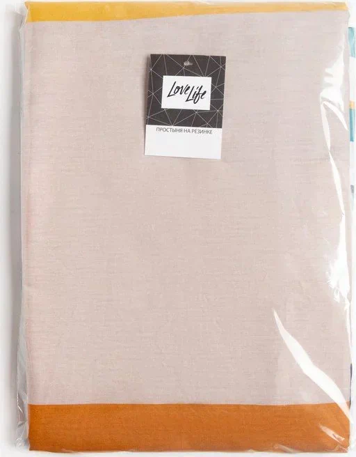Простыня на резинке LoveLife 160*200*25см, "Home comfort", 100% хлопок, сатин, 125г/м²