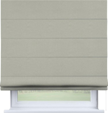 Римская штора «Кортин» для проема, ткань лён димаут, светло-серый