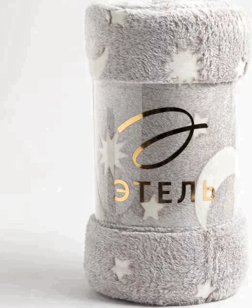 Плед светящийся в темноте Этель «Луна» 200*220 см,100% п/э, корал-флис
