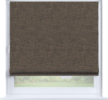 Римская штора на створку, рогожка димаут, коричневый