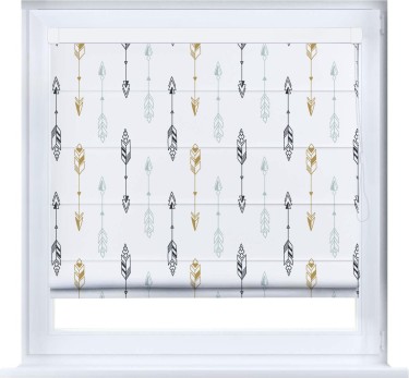 Римская штора «Кортин» кассетная «Любимые стрелки»