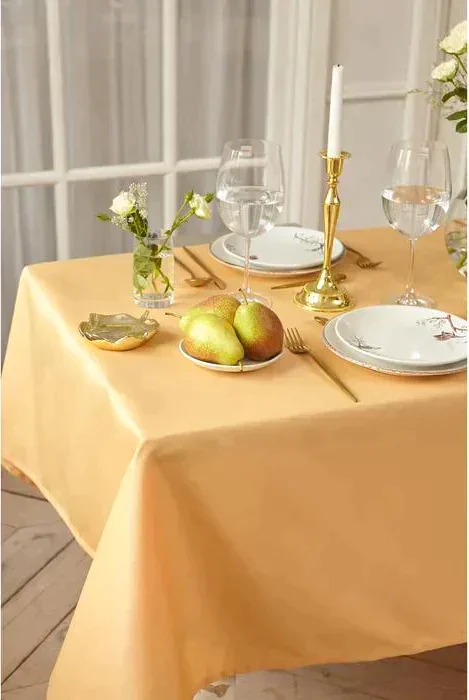 Скатерть Этель Cozy 150*110 +/-3см, цв.бежевый, пл. 192 г/м2, хл с ВГМО