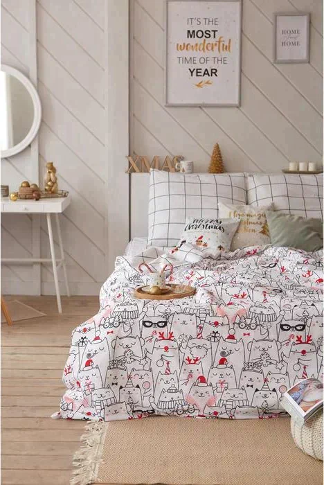 Постельное белье Этель Евро Xmas cat 200*217 см, 240*220 см, 70*70 см - 2 шт