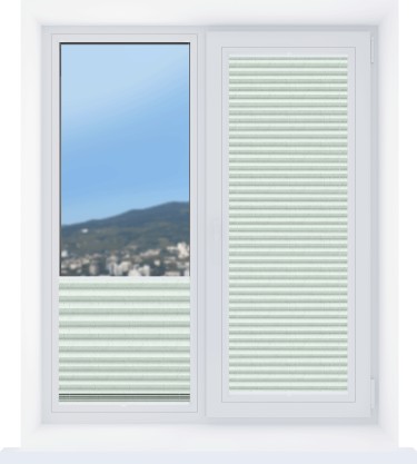 Штора плиссе ткань Краш FR мятный