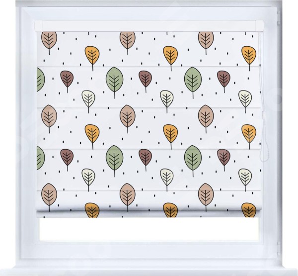 Римская штора «Кортин» кассетная «Простые деревья»