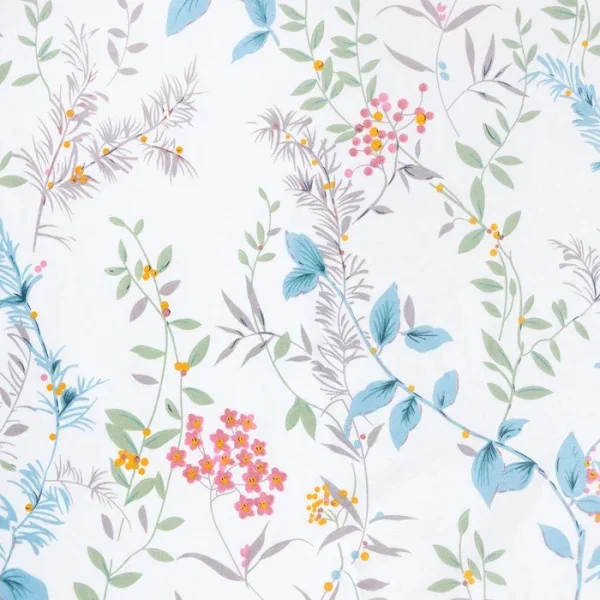 Простыня на резинке LoveLife 160*200*25см, "Flowers", 100% хлопок, сатин, 125г/м²