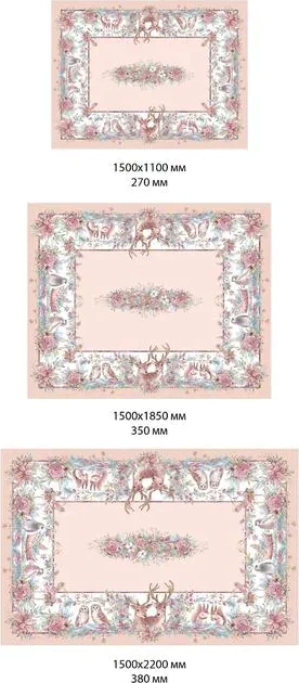 Набор столовый Этель "Pink magic" скатерть 150х180см +/-3см с ГМВО, салф.40х40см-8шт, хл100%