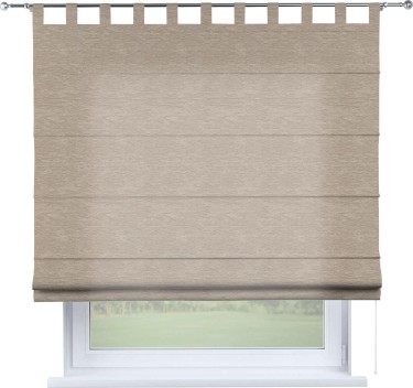 Римская штора на петлях «Кортин», ткань софт однотонный тёмно-бежевый