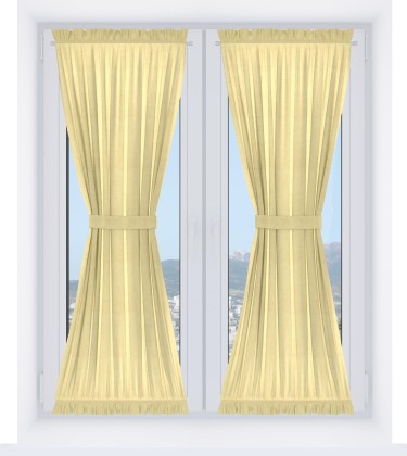 Штора песочные часы «Кортин» софт однотонный золотой