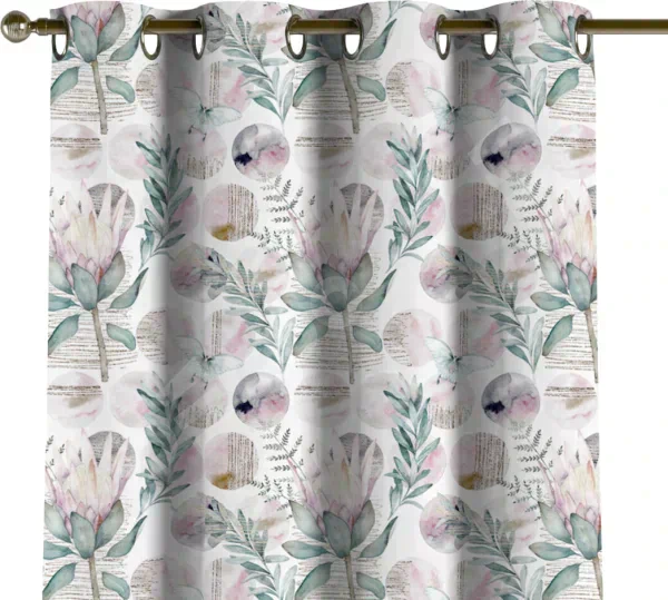 Комплект штор на люверсах «Розовый лотос»