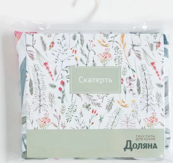 Скатерть Доляна «Луговые цветы» 145х250 см, 100% п/э