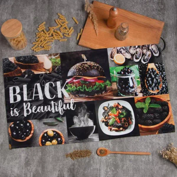 Полотенце "Этель" BLACK 40х73 см, 100% хл, саржа 190 гр/м2