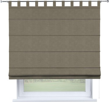 Римская штора на петлях «Кортин», ткань бархат ария