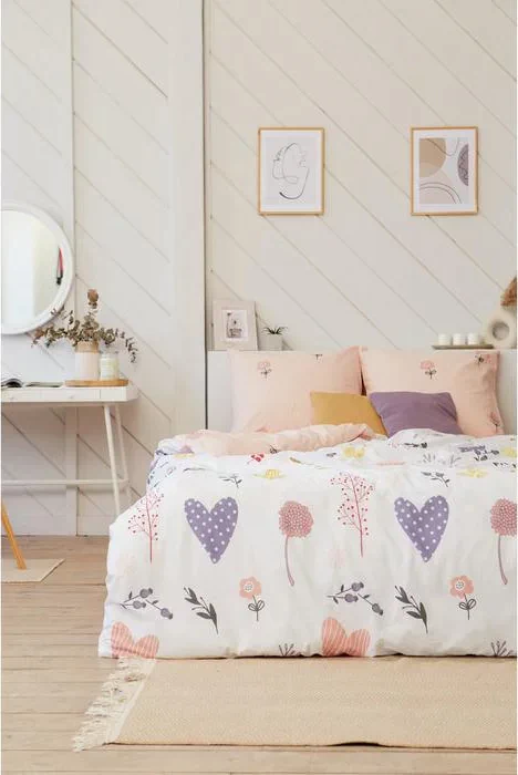 Постельное белье "Этель" дуэт Flower garden 143*215 см - 2 шт, 220*240 см, 70*70 см -2 шт