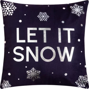 Наволочка Этель "Let it snow" 40х40 см, 100% п/э, велюр