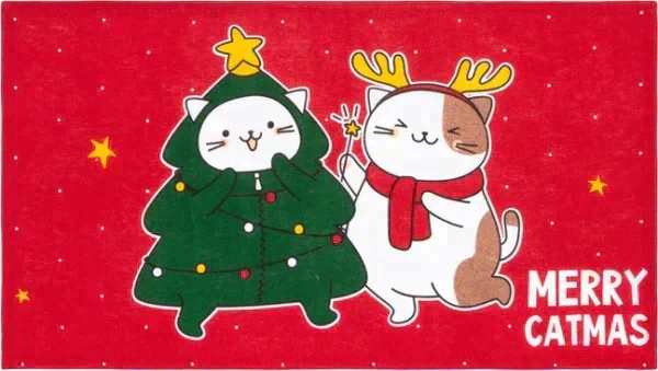 Набор кух.полотенец "Доляна" Merry catmas 35х60 см-2шт., 100% хлопок, 160 г/м2