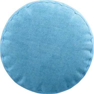 Подушка круглая Cortin вельвет голубой