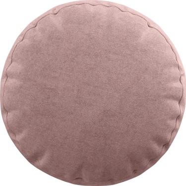 Подушка круглая Cortin вельвет розовая пудра