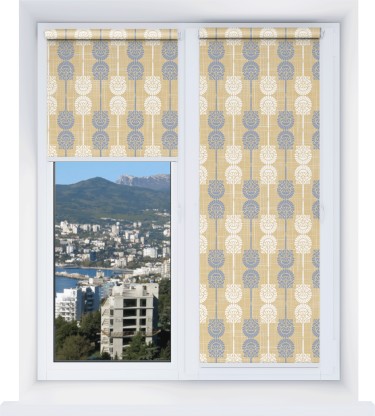 Рулонная штора Мини с принтом Венок из ромашки