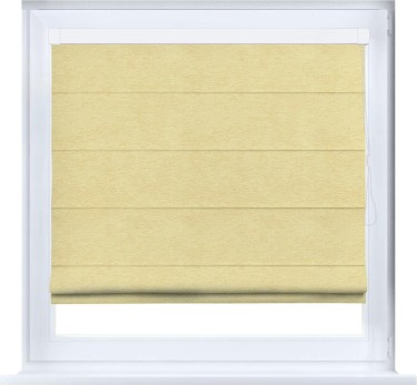 Римская штора «Кортин» кассетная, ткань софт однотонный золотой