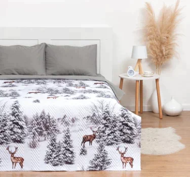 Покрывало "Этель" 1,5 сп Snow forest, 145х210см, микрофибра