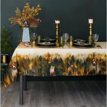 Скатерть «Этель: Лес», 180 × 150 см, хлопок 100 %, саржа, 190 г/м²