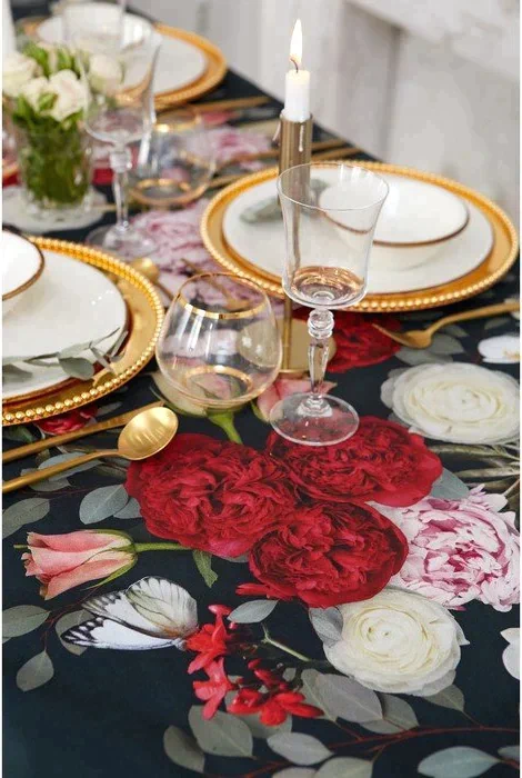 Скатерть "Этель" Flowers  220х147 см, 100% хлопок, саржа 190 г/м2