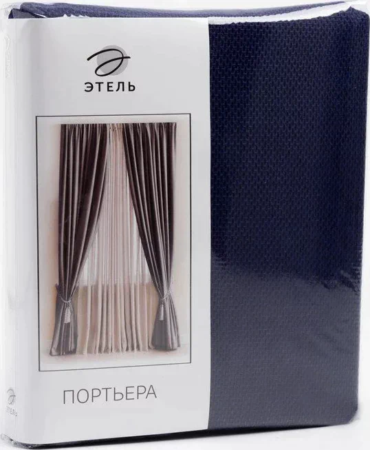 Штора портьерная "Этель" без держателя 135х270 Рейнбоу, цвет синий