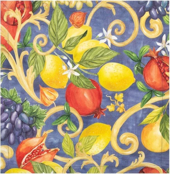 Скатерть Этель Southern fruits d=148 см с ГМВО, 100% хл, саржа 190 гр/м2