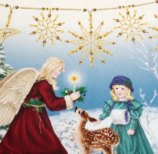 Скатерть "Этель" Christmas time d=150см +/-3см с ГМВО, 100%хл, саржа 190 гр/м2