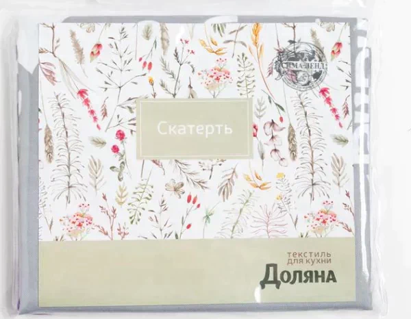 Скатерть Доляна «Листья» 150×250 см, 100% п/э