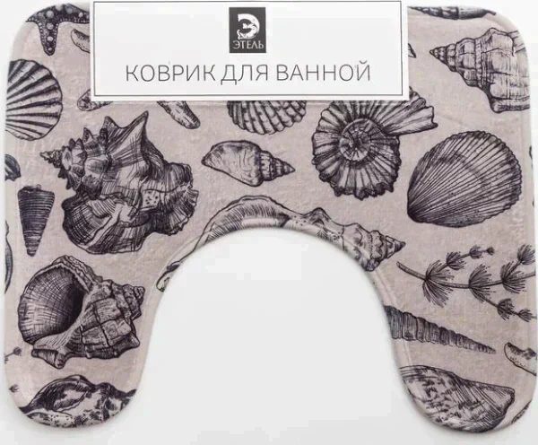 Коврик для ванной Этель "Marine life", 50х40 см, велюр