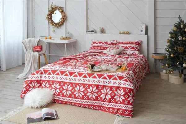 Постельное белье LoveLife дуэт "Christmas ornament" 143*215см-2шт,240*225см,50*70см-2шт