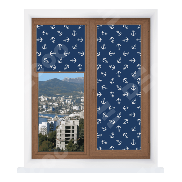 Рулонная штора Уни 2 с принтом Морские якори