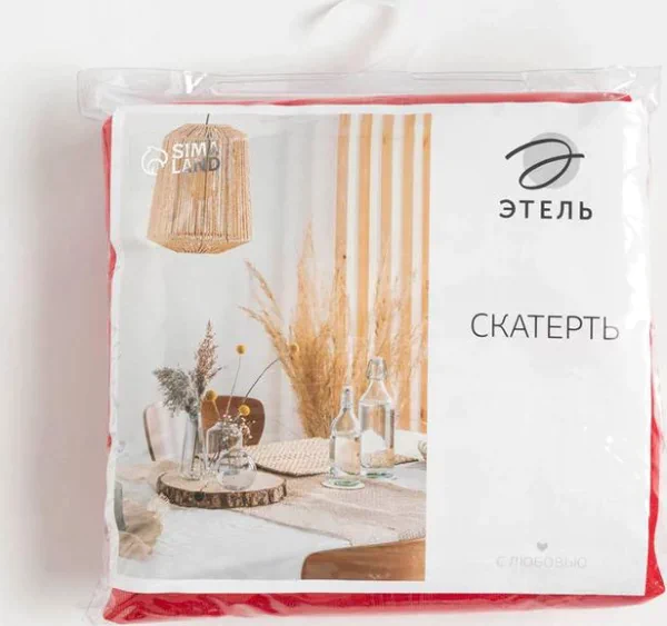 Скатерть Этель "Клетка" цв.серебро, 142*110 +/-3 см, 115 ±10 гр,100% п/э