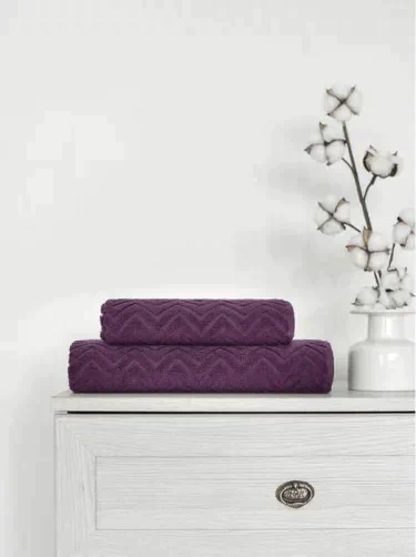 Полотенце махровое Zigzag, размер 50x90 см, цвет фиолетовый