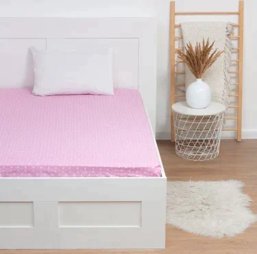 Простыня на резинке Этель 180*200*25 см, Pink style, 100% хлопок, поплин, 125 г/м²